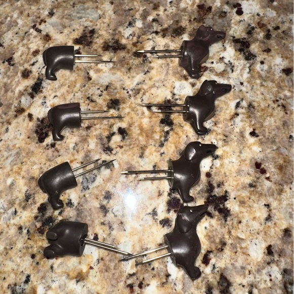 Dachshund Corn Holders Wiener Dog Stainless Steel Prongs Set of 4 - Picture 1 of 3